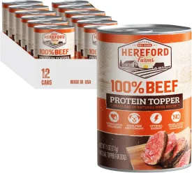 100% Beef Wet Dog Food, Single Ingredient, Protein-Rich Mixer and Topper, Meatloaf in Bone-Broth, 11oz. can (Pack of 12)