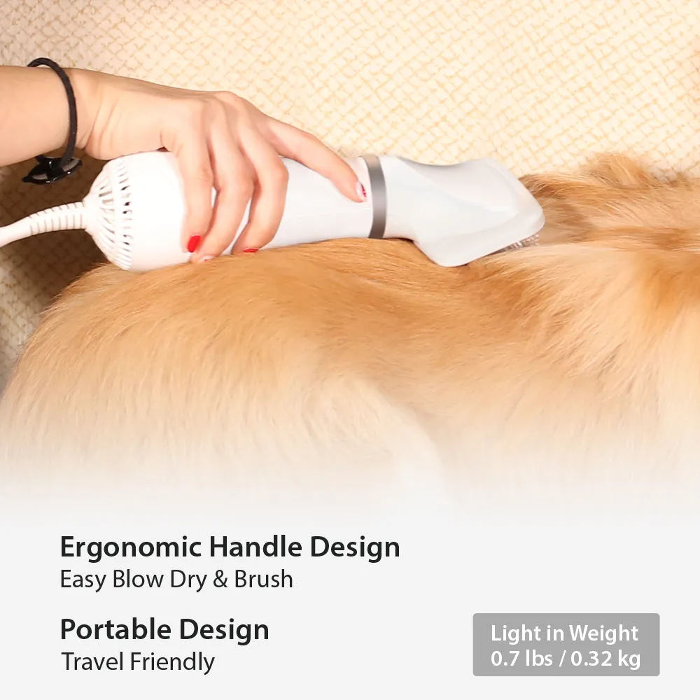 2-in-1 Pet Grooming Hair Dryer with Brush
