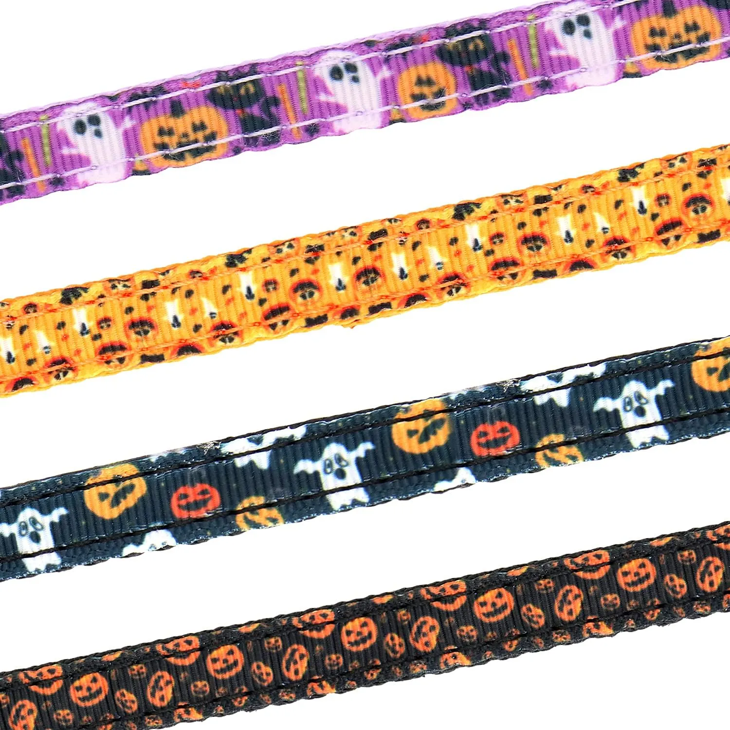 2 Pack Cat Collar Breakaway with Bells, Adjustable Cute Tribal Pattern Kitten Safety Collars for Boys & Girls, Purple   Black