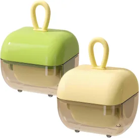 2 Pcs Mini Lint Rollers, Reusable Sticky Rollers for Pet Hair, Waterproof Hair Removers for Travel, Easy-to-Clean Design, Ideal for Clothes and Furniture