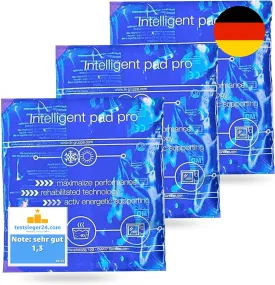 3 pieces - cooling pads - MADE IN GERMANY - gel blue, 16x16 cm - cool & cold compress - heat pads & cold packs - cooling pads - for wisdom teeth, pain & fever - children & adults 3x pieces