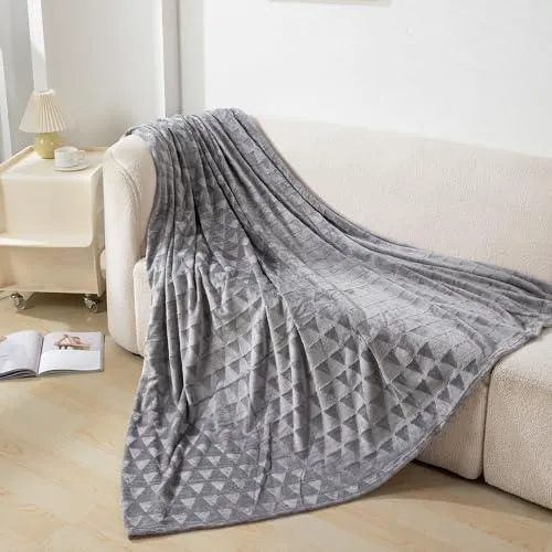 AC Fleece Blanket Queen, Grey