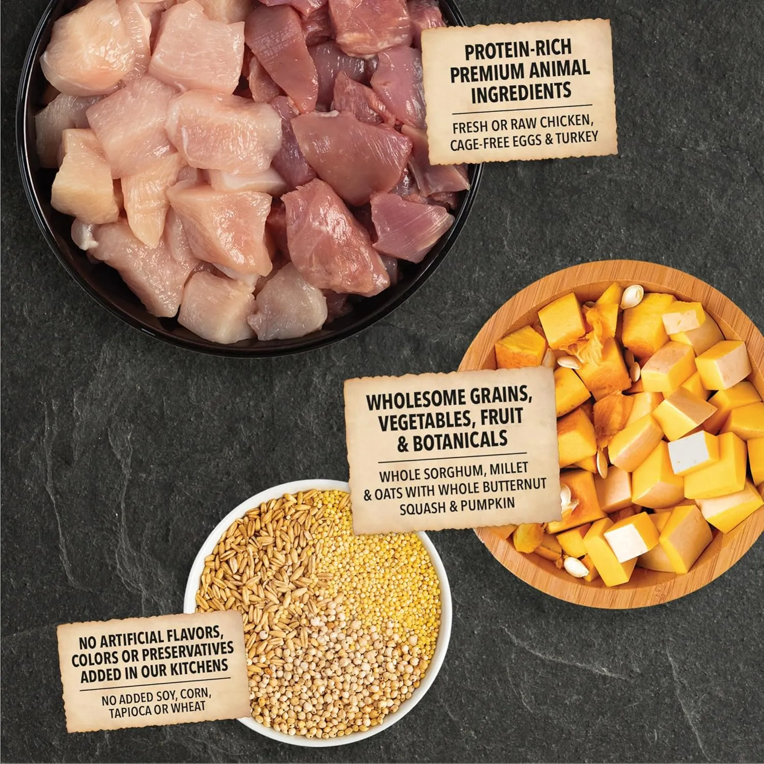 ACANA Wholesome Grains Dry Dog Food, Puppy Recipe, Real Chicken, Eggs and Turkey Dog Food Recipe, 4lb