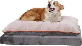 Amazon Basics Orthopedic Dog Bed for Dogs up to 90lbs, Cooling Gel Memory Foam, Non-Slip Bottom with Machine Washable Removable Cover, 40" X 30" X 8.5", Grey