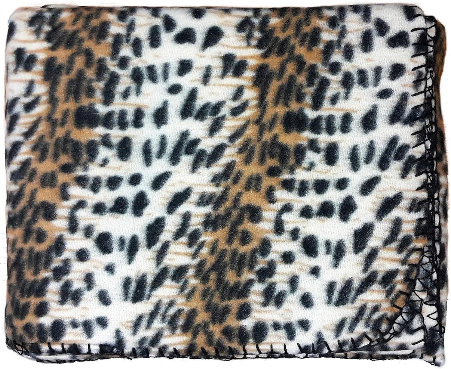 Anico Cozy Polar Fleece Blanket  50" x 60" Leopard Print Throw, Ultra Soft Animal Print Blanket