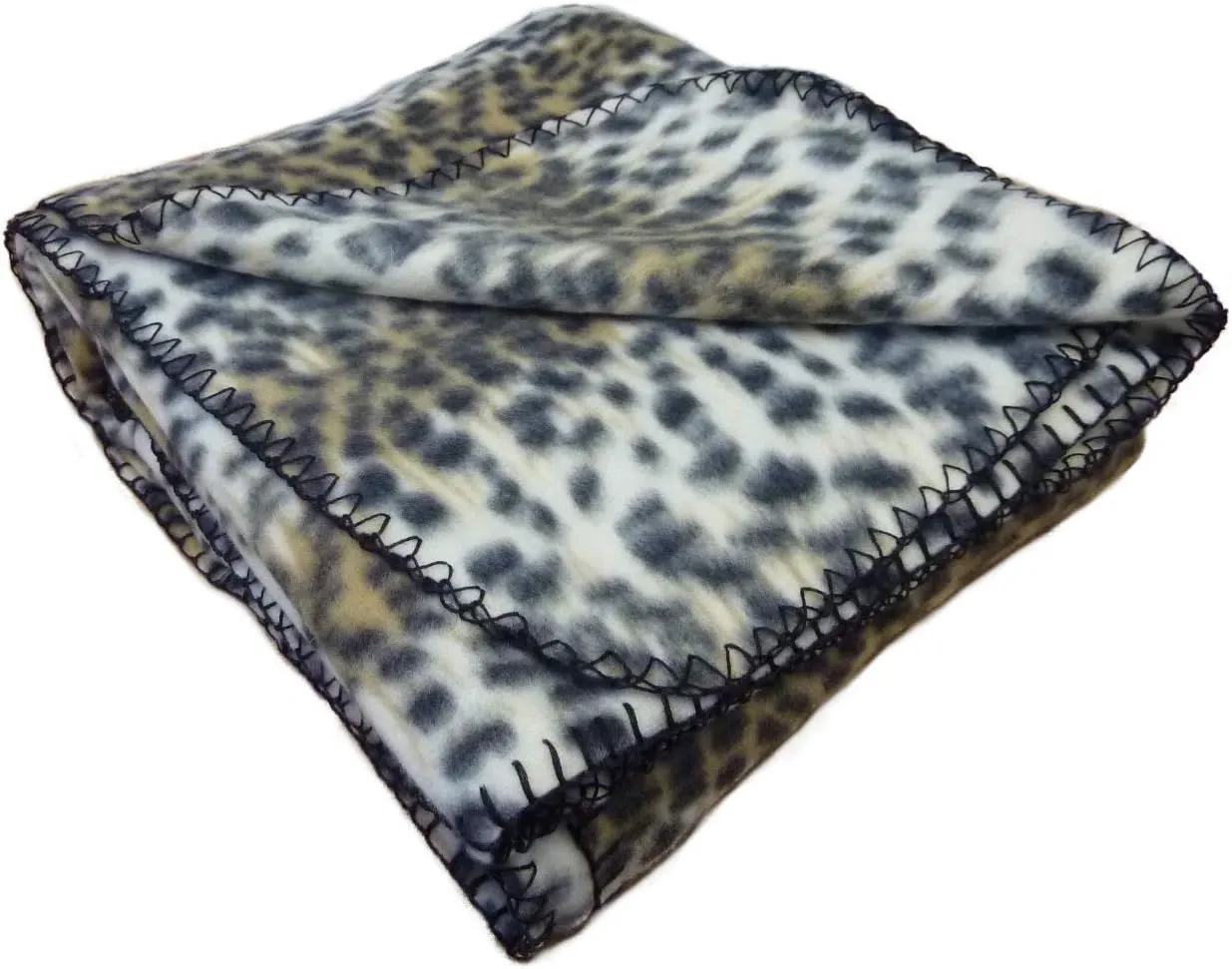 Anico Cozy Polar Fleece Blanket  50" x 60" Leopard Print Throw, Ultra Soft Animal Print Blanket