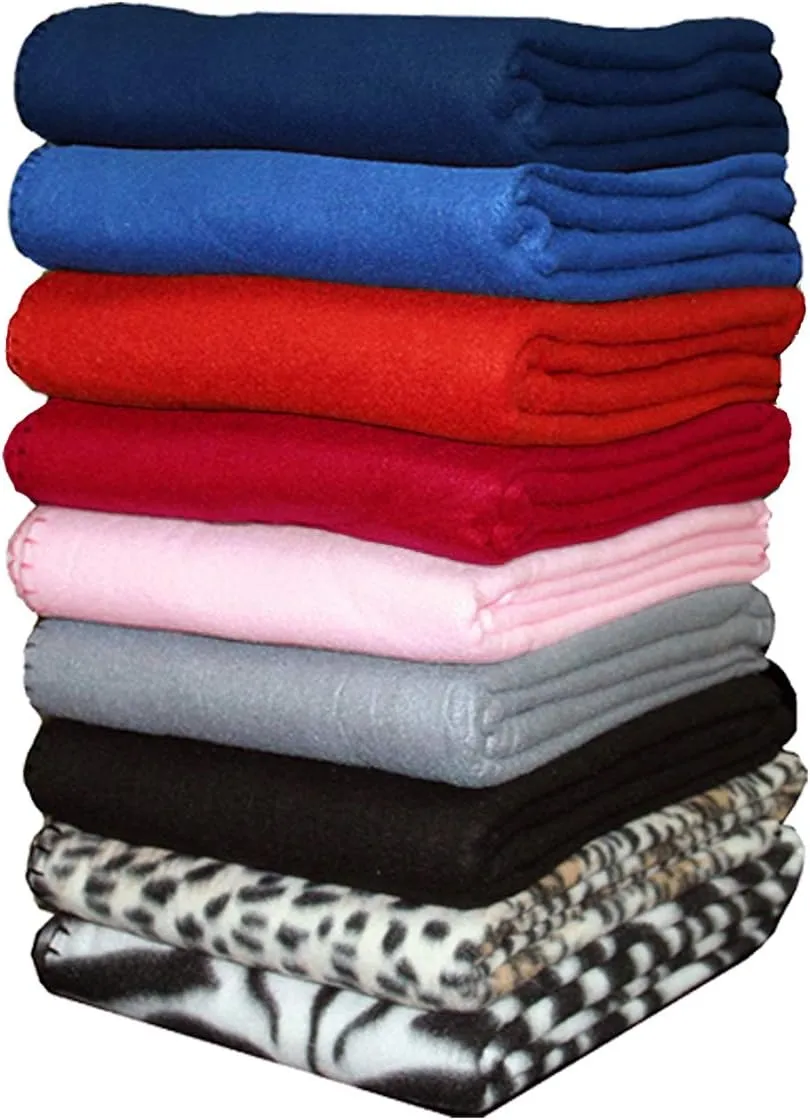 Anico Cozy Polar Fleece Blanket  50" x 60" Leopard Print Throw, Ultra Soft Animal Print Blanket
