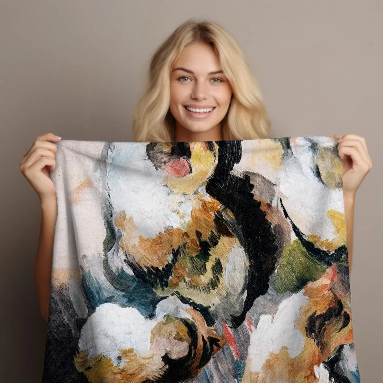 August Macke Cat Art Print Throw Blanket