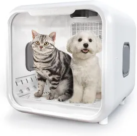 Automatic Pet Dryer Box for Cats and Small Dogs,Ultra Quiet Dog Hair Dryer 71L Capacity with Smart Temperature Control and 360 Drying (White-APP)