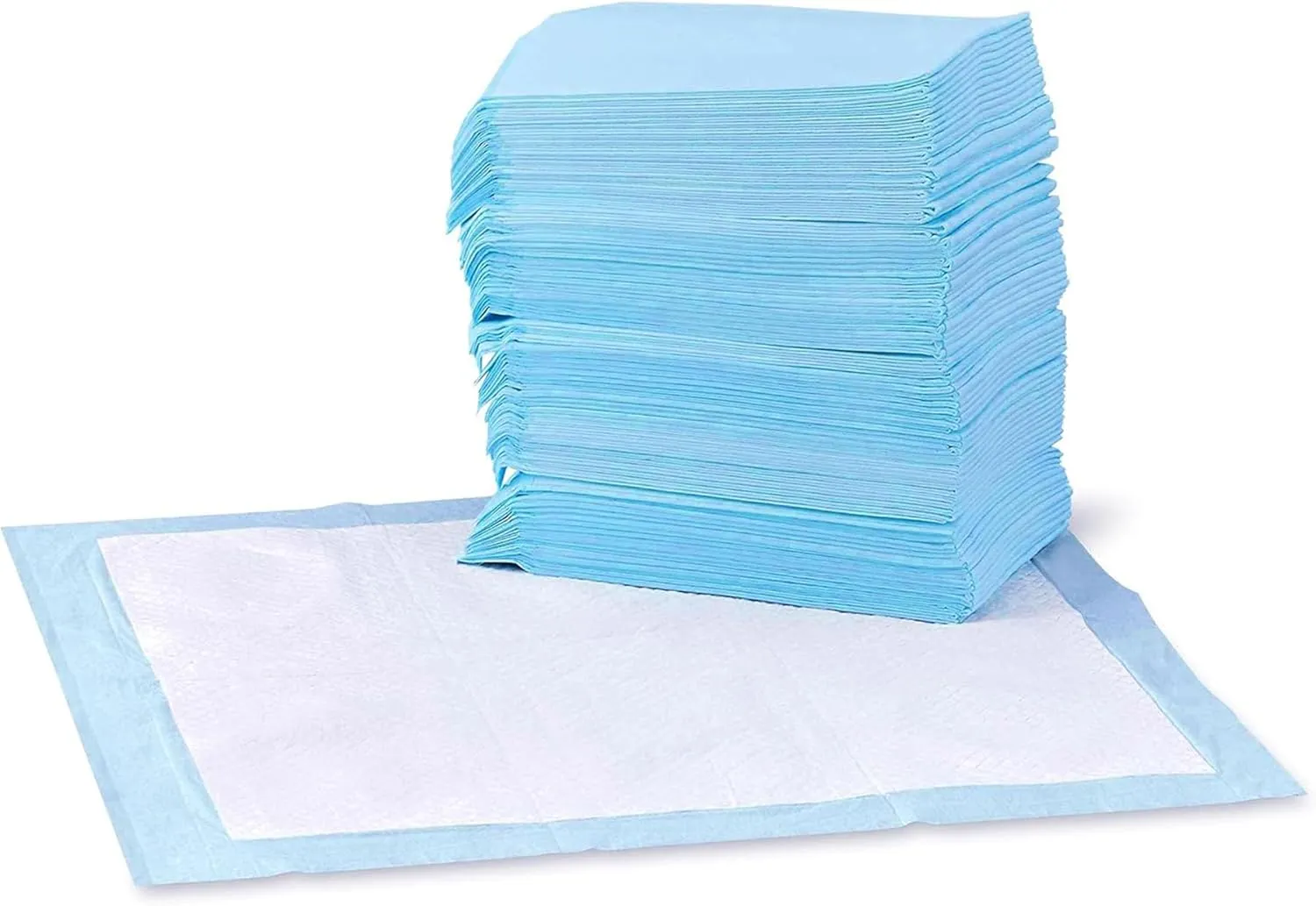 Basics Dog and Puppy Pee Pads - 100 Count, 5-Layer Leak-Proof, Quick-Dry Training Pads with Built-in Attractant for Potty Training, Housebreaking, Senior Dogs & Puppies, 22x22 Inches
