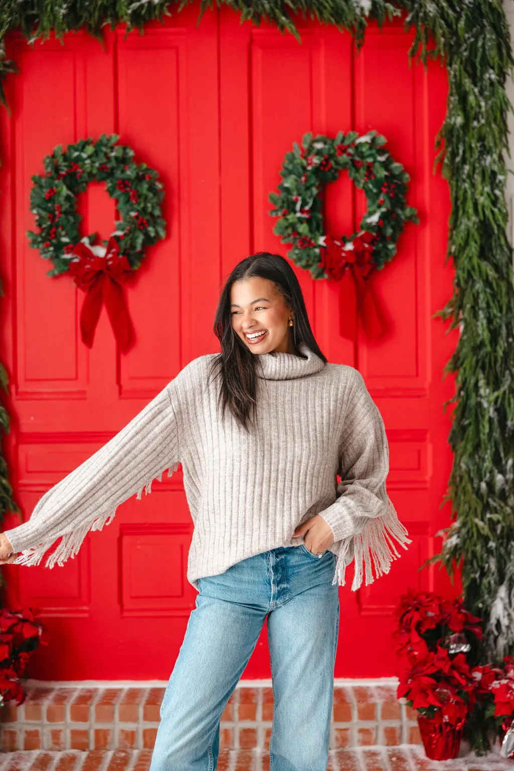 Big Sky Fringe Sweater | Natural