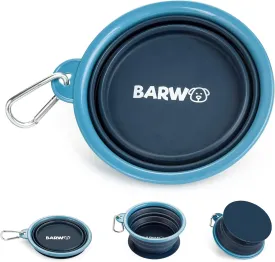 Collapsible Dog Bowl with Non Skid Suction Base -100% Pure Silicone Foldable Water Bowl, Portable Dog Bowl for Travel, Hiking & Camping 350mL 1 Piece