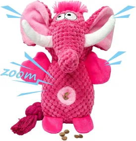 Cute Plush Elephant Dog Toy with Squeaky Sound & Crinkle Paper - Perfect for Small, Medium & Large Dogs (Pink)
