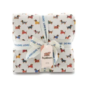 Dachshund Shineful Fleece Blanket Dachshund pattern