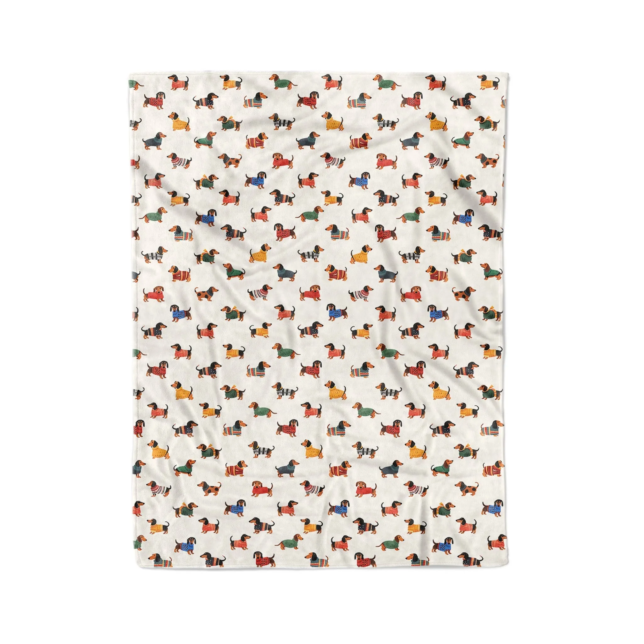 Dachshund Shineful Fleece Blanket Dachshund pattern