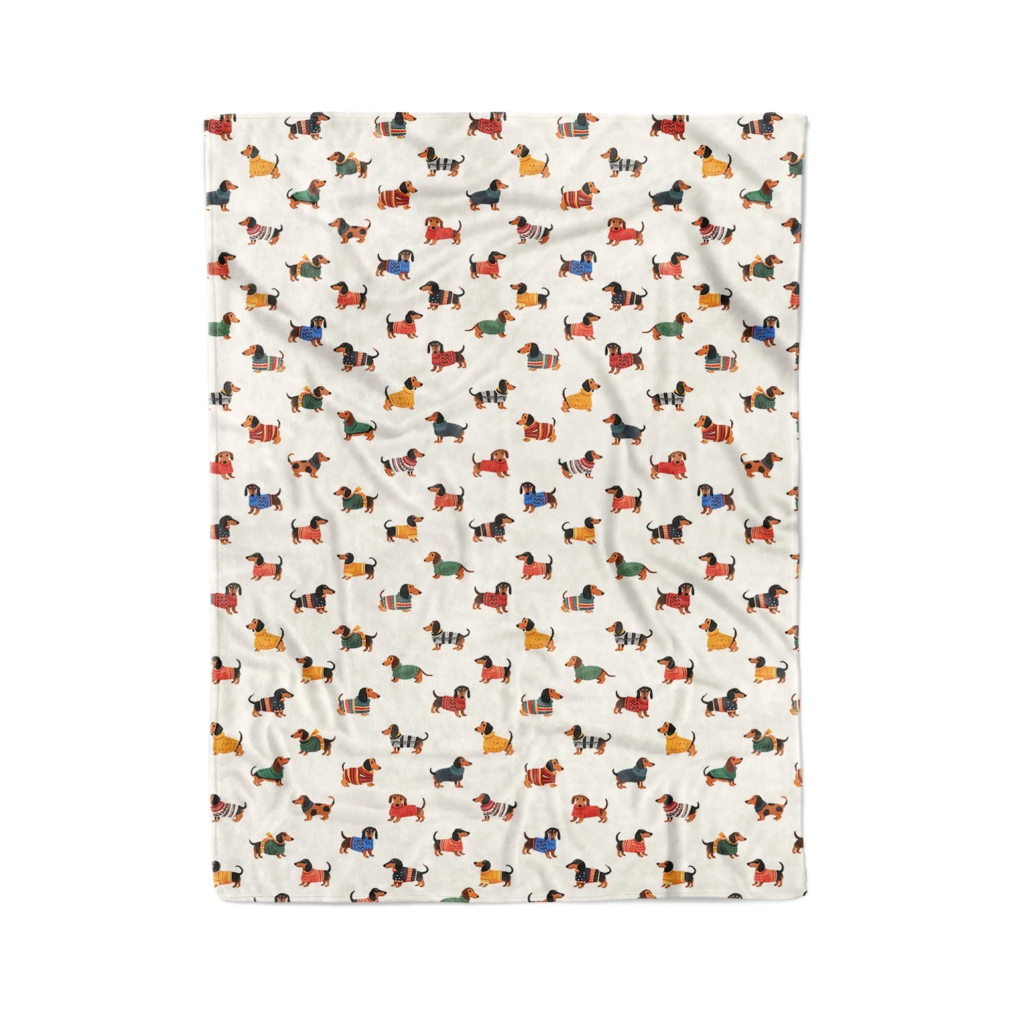 Dachshund Shineful Fleece Blanket Dachshund pattern