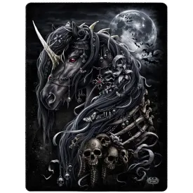 Dark Unicorn by Sarah Richter - Fleece Blanket with Double Sided Print