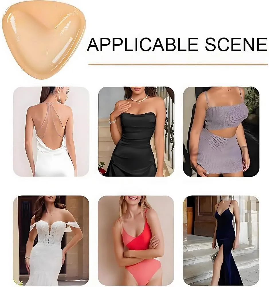 DEPOVOR Ultra Boost Inserts Double-Sided Adhesive Pads Sticky Bikini Padding Inserts for Sports Bra Swimsuit