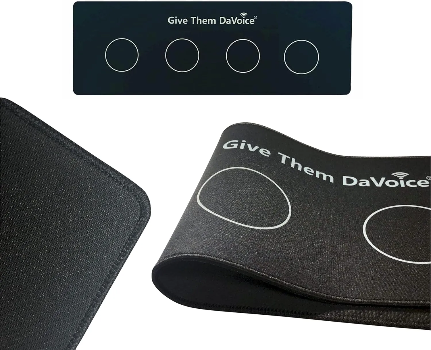 Dog Button Mat (4 Button Placements) for Dog Communication Buttons, Dog Buttons for Communication Board, Dog Speaking Word Training Talking Button Pad (Buttons and Attachments Not Included)
