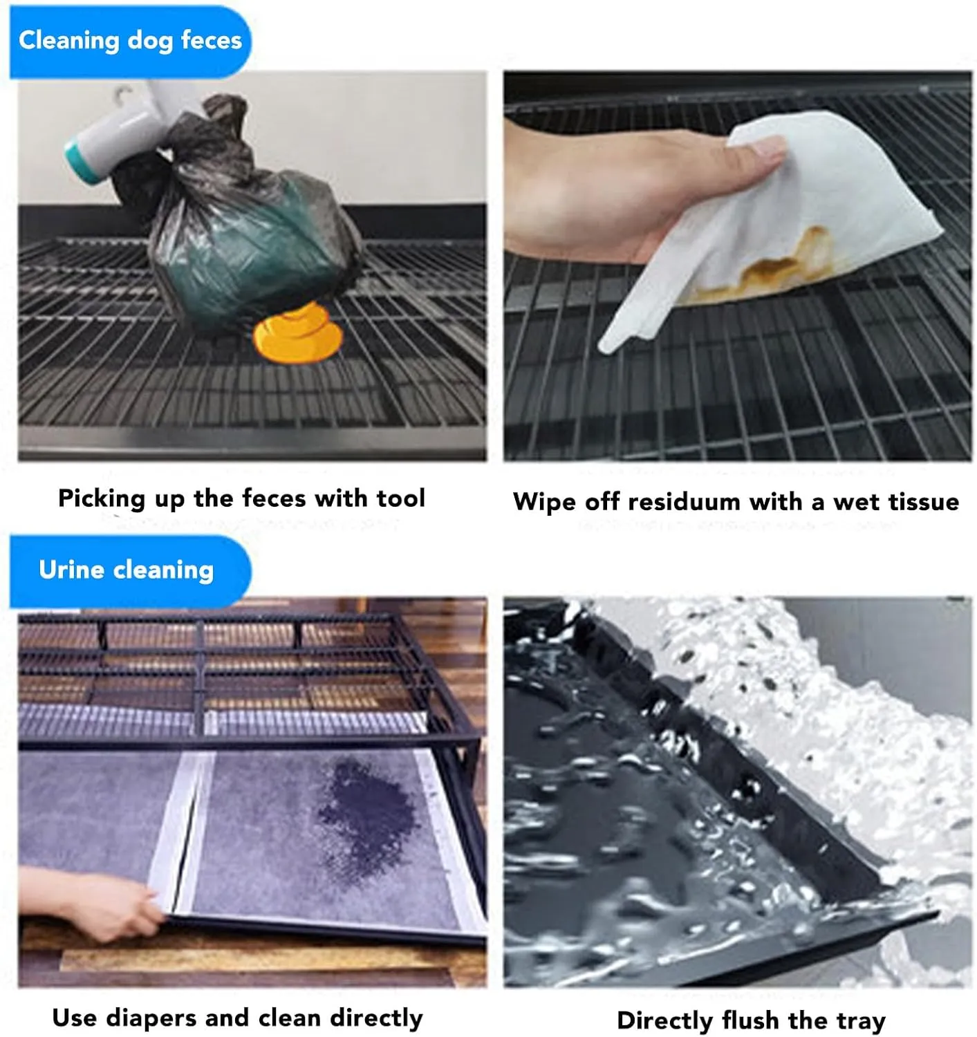 Dog Potty Tray, Detachable Washable Dog Potty Training Toilet Puppy Pee Pad Holder with Drawer Tray for Dogs Potty Training 24.4x16.9x3.1in (L)