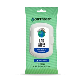 Earthbath Ear Wipes with Witch Hazel & Chamomile for Dogs and Cats