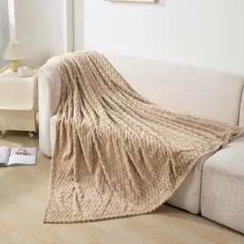Fleece AC Blanket Queen, Beige