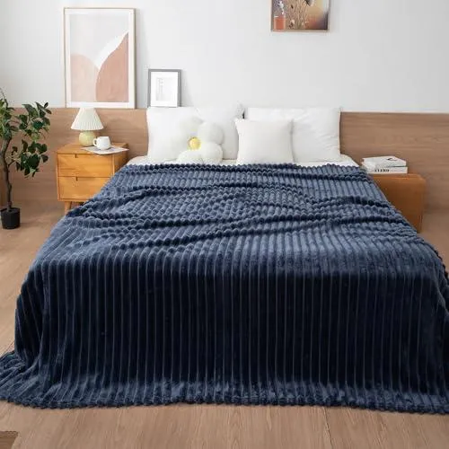Fleece AC Blanket Queen, Dark Grey