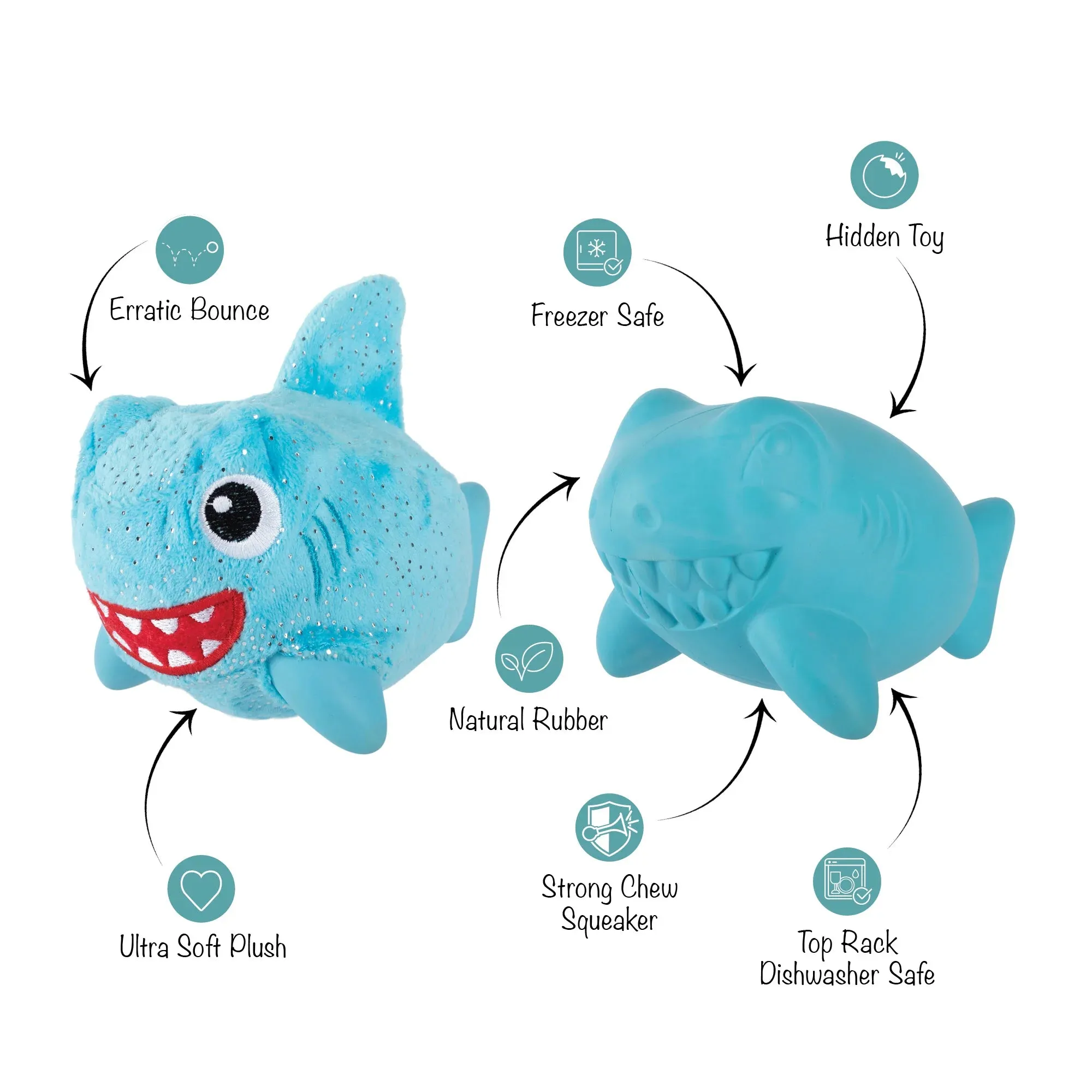 Fringe Dog Toy Rubber/Plush Out of the Blue