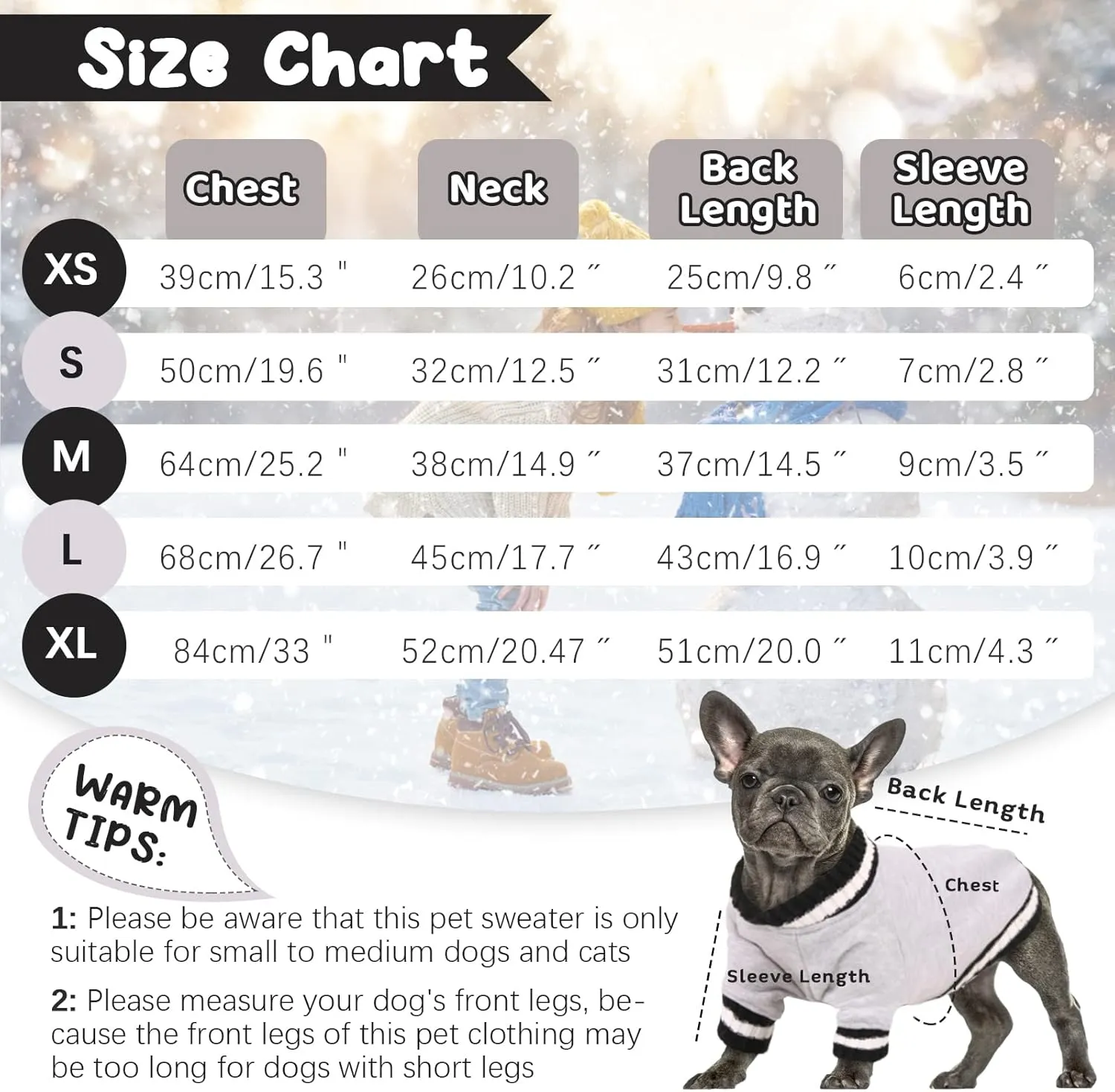 FUAMEY Dog Pullover for Small to Medium Dogs - Warm Winter Sweater with Soft Fleece, Cute Pet Doggie Outfit for Boys & Girls, Grey, L