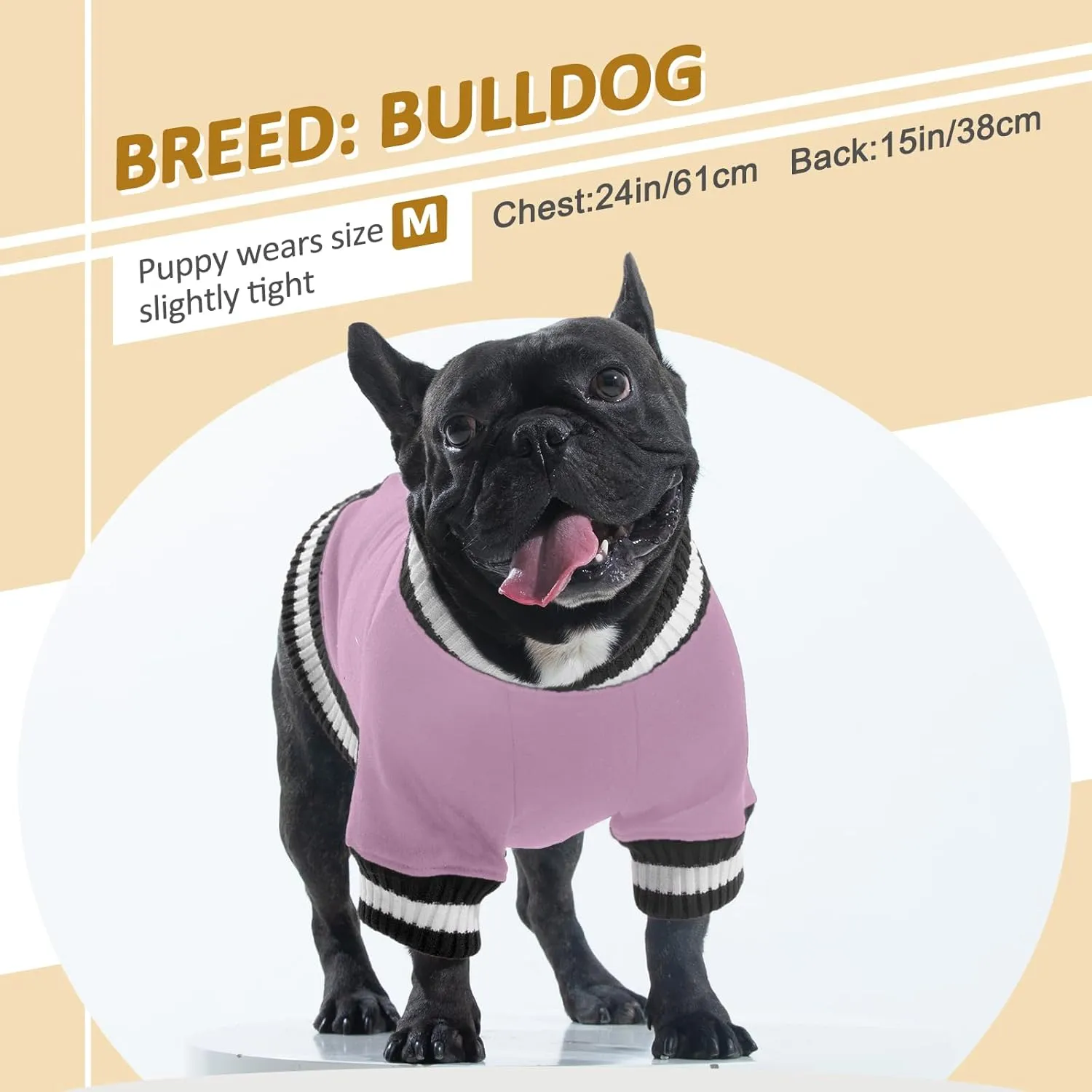 FUAMEY Dog Pullover SweatshirtDog Winter Sweaters Warm Clothes Vest Thick Puppy Soft Pet Fleece Sweater Cute Doggie Boy Girl Outfit for Small Medium Dogs Lavender XS, X-Small(chest:15.3in)