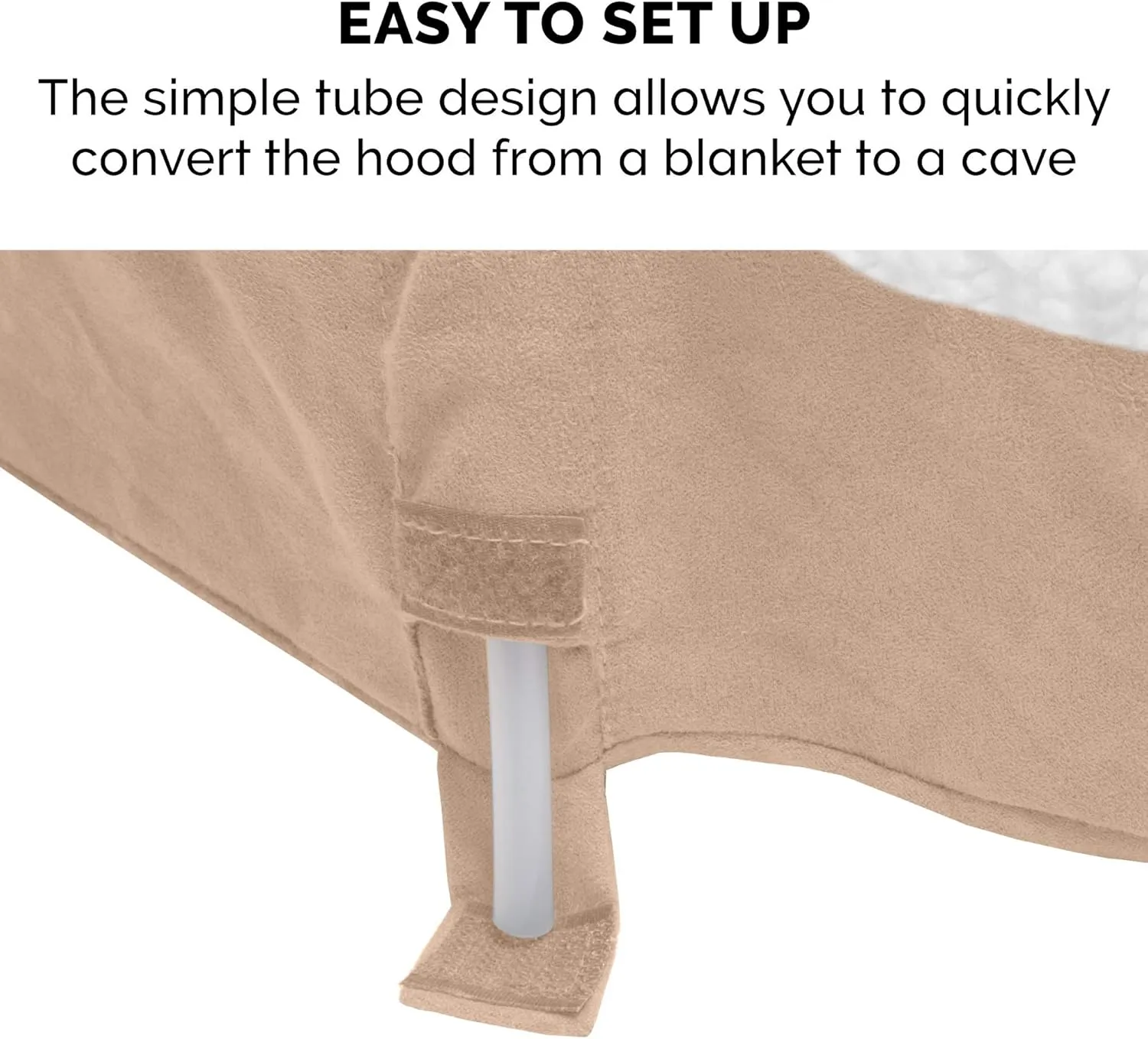 Furhaven 26" Round Cooling Gel Dog Bed for Medium/Small Dogs w/ Removable Washable Cover, For Dogs Up to 30 lbs - Sherpa & Suede Snuggery - Cream, 26-inch