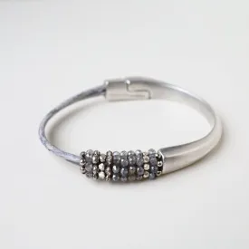 Hand Stitched Mix of Mystic Labradorite Bracelet