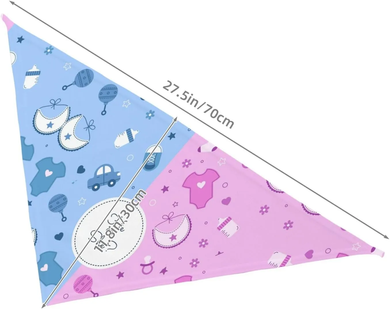 He Or She What Will It Be? Gender Reveal/Baby Announcement Dog Bandana,Pet Neckerchief for Pets Daily Wear Photo Prop Party Supplies (Cute Pink)