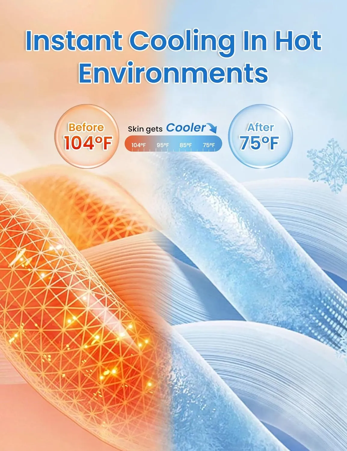 HENNCHEE Cooling Safety Vest for Men & Women, 12PCS Ice Packs, Body Cool Clothing for Hot Weather Outside Workers