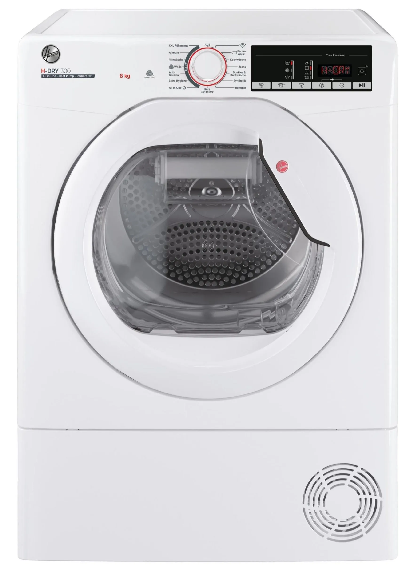 Hoover HLEH8A2TE Wifi Connected 8Kg Heat Pump Condenser Tumble Dryer - White - A   Rated