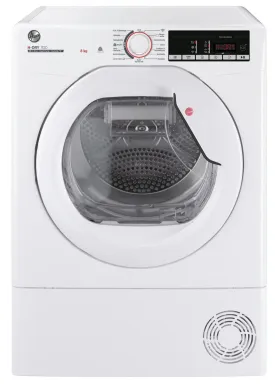 Hoover HLEH8A2TE Wifi Connected 8Kg Heat Pump Condenser Tumble Dryer - White - A   Rated