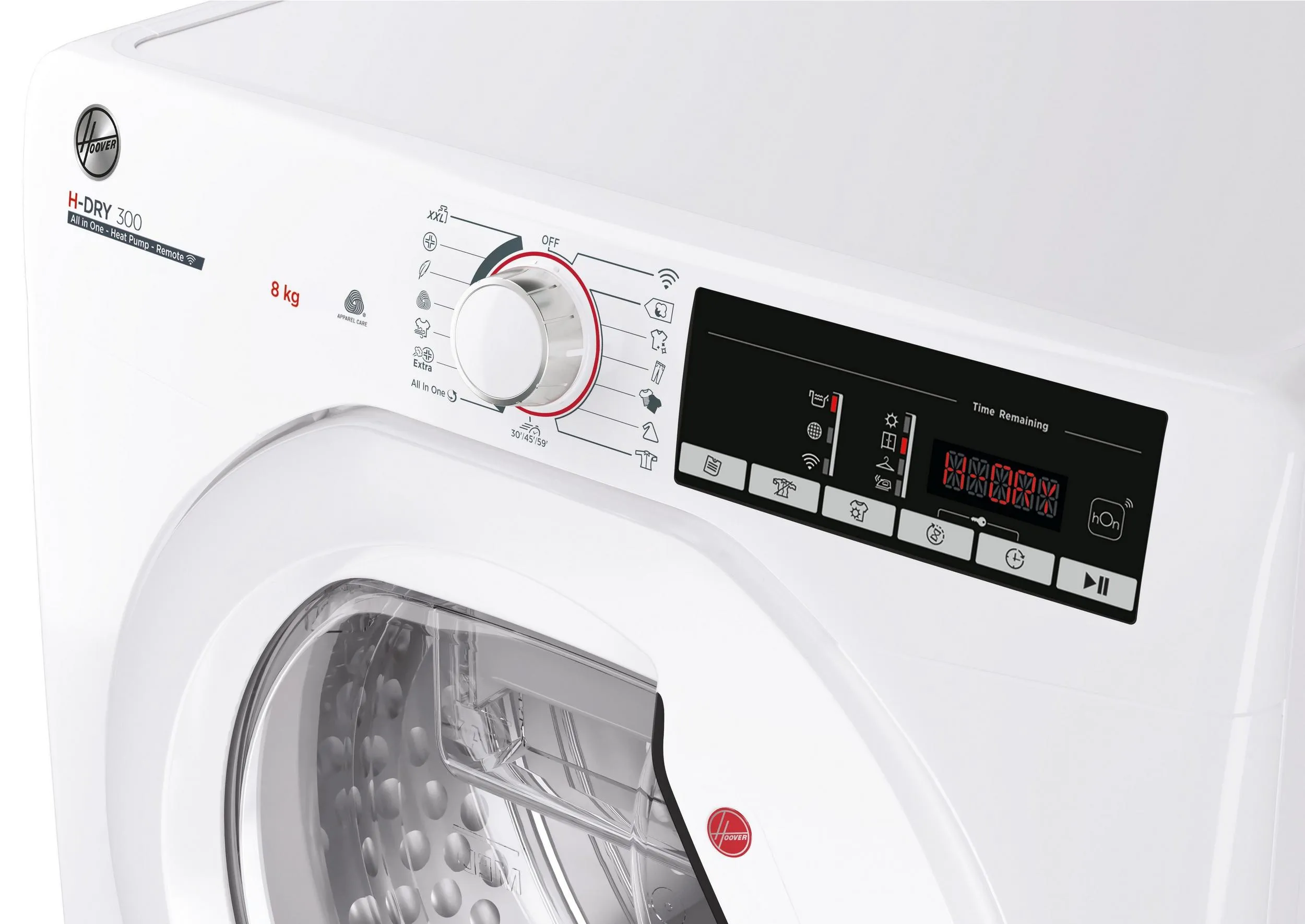 Hoover HLEH8A2TE Wifi Connected 8Kg Heat Pump Condenser Tumble Dryer - White - A   Rated