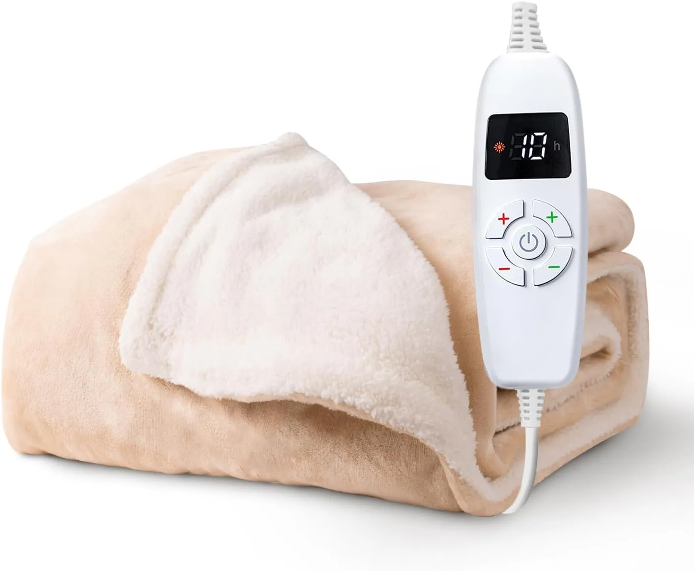 HubiCare Heated Blanket Electric Throw - (50"x 60") Soft Flannel Electric Blanket, Heating Blanket with 4 Time Settings & 6 Heat Settings, Warm Blanket Spirng Student Back to School Gifts Ideas