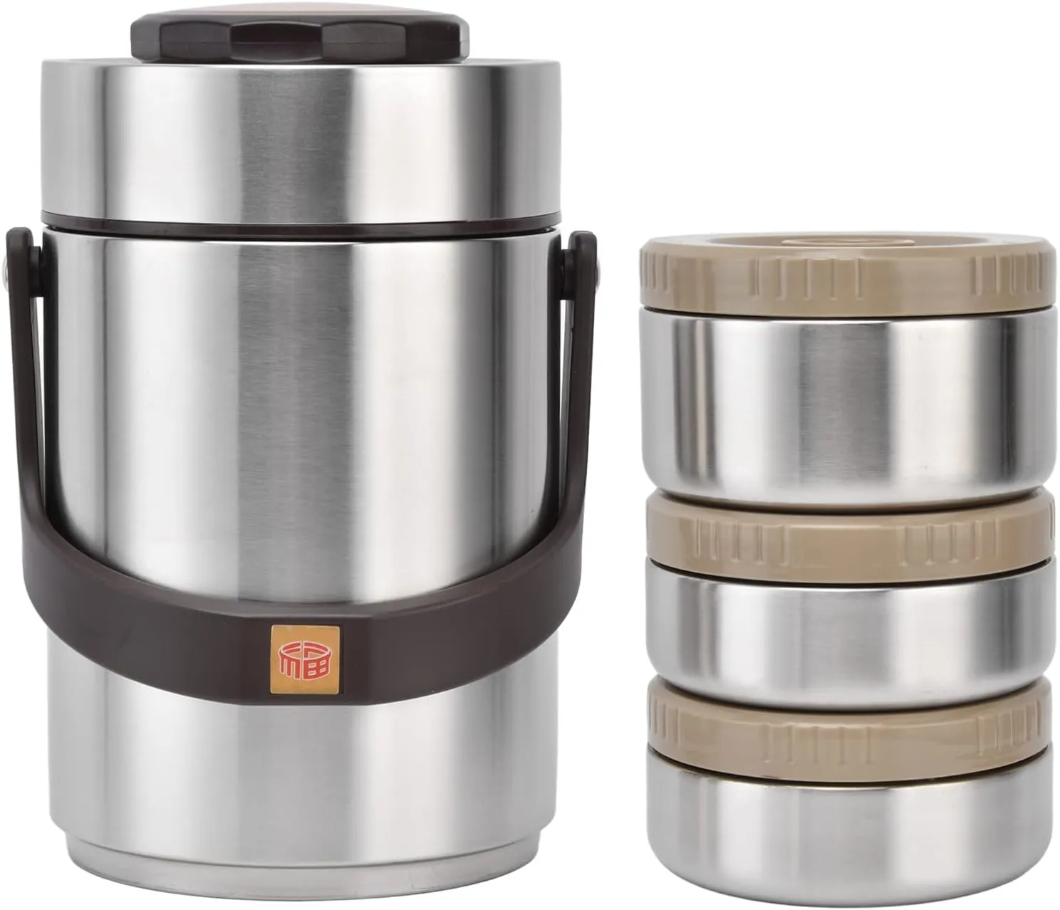 Insulated Food Jar, 67 oz Insulated lunch Containers for Hot Food, Adults Stainless Steel Leakproof 3 Layer Barrel(Silver)