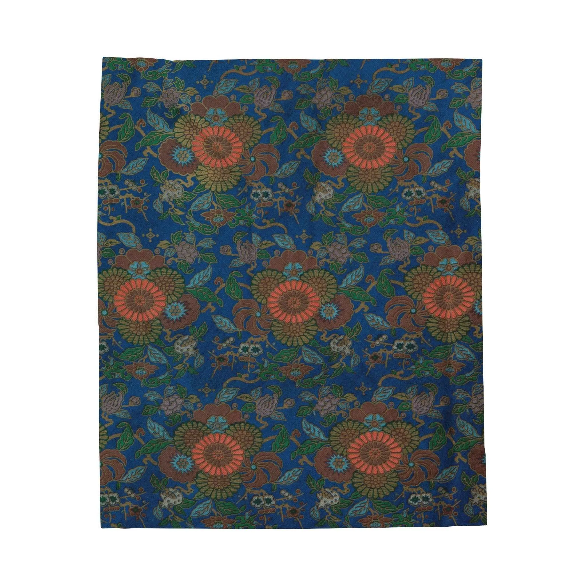 Japanese Art Velveteen Throw Blanket - Cozy Comfort