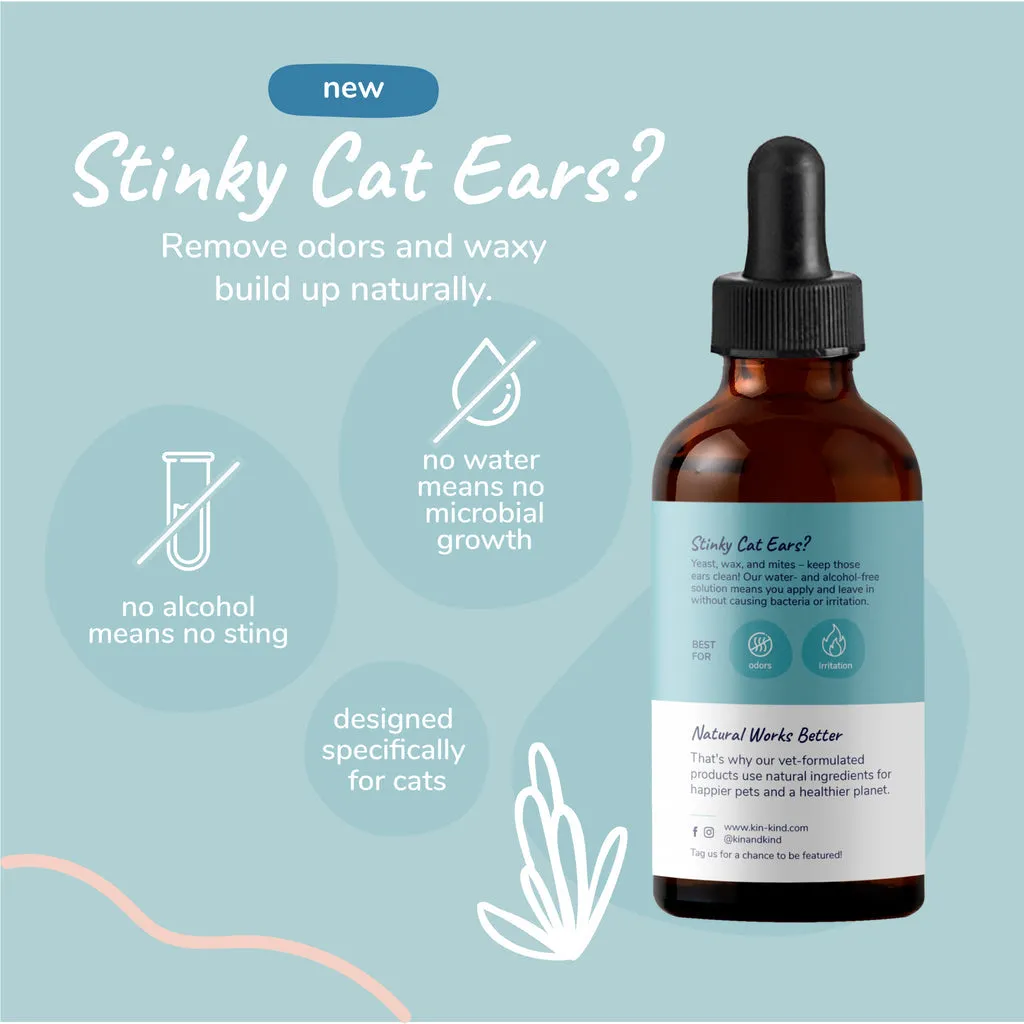 kin kind Kitty Ears Natural Leave-In Cat Ear Cleaner