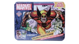 MARVEL WOLVERINE CARD PX DLX FLEECE BLANKET TIN (IN STOCK)