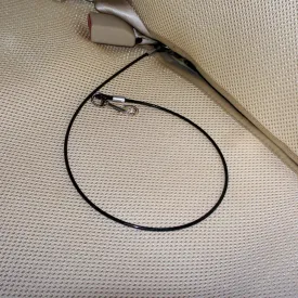 Mogoko Pet Dog Car Seat Belt Restraint, Coated Stainless Steel Chew Proof Dog Vehicle Safety Tether Cable, Double Clip No-Chew Pet Car Leash Lead-31 Inch