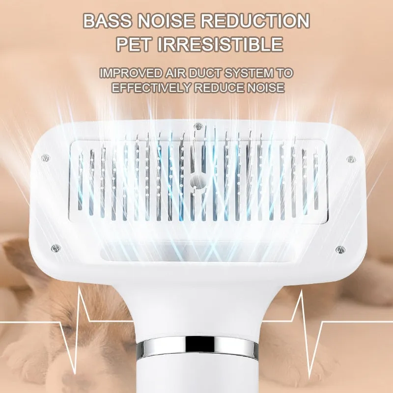 New Upgrade 2-in-1 Dog Hair Dryer Adjustable Speed Temperature Cat Dog Grooming hair dryer Comb Brush Low Noise Pet Products