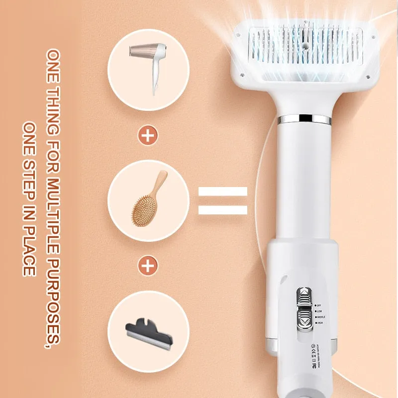 New Upgrade 2-in-1 Dog Hair Dryer Adjustable Speed Temperature Cat Dog Grooming hair dryer Comb Brush Low Noise Pet Products