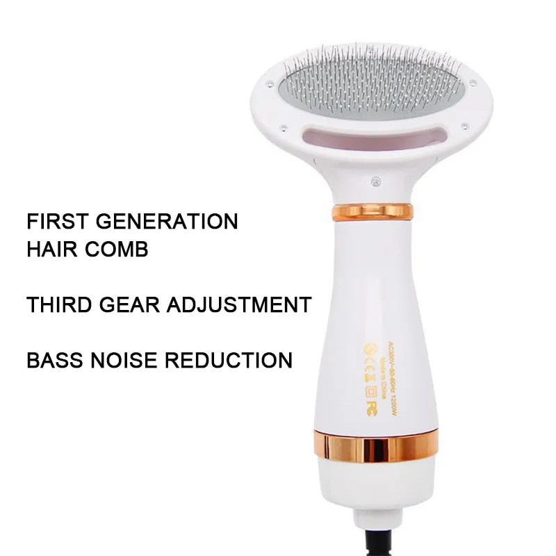 New Upgrade 2-in-1 Dog Hair Dryer Adjustable Speed Temperature Cat Dog Grooming hair dryer Comb Brush Low Noise Pet Products