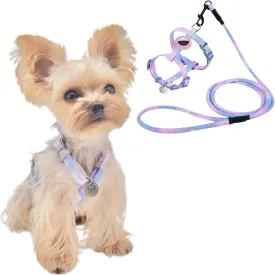 No Pull Dog Harness and Leash with AirTag Holder for Small/Teacup Cats & Dogs, Cooling & Light Weight Vest, Perfect for Summer, Arns para Perro (Purple, XXS)