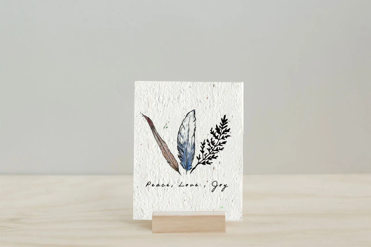 Peace Love Joy Wildflower Seed Paper Card