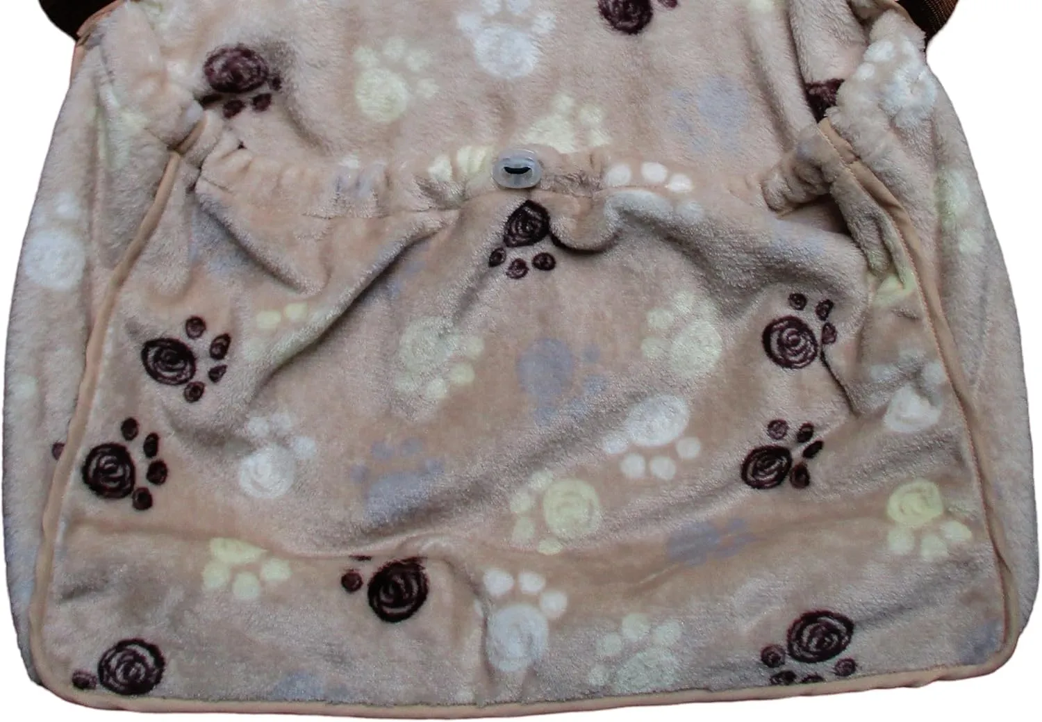 Pet Dog Cat Carrier for Lap Cat or Lap Dog Travel Shoulder Bag Sling Front Backpack Soft Plush Handmade (Clear)