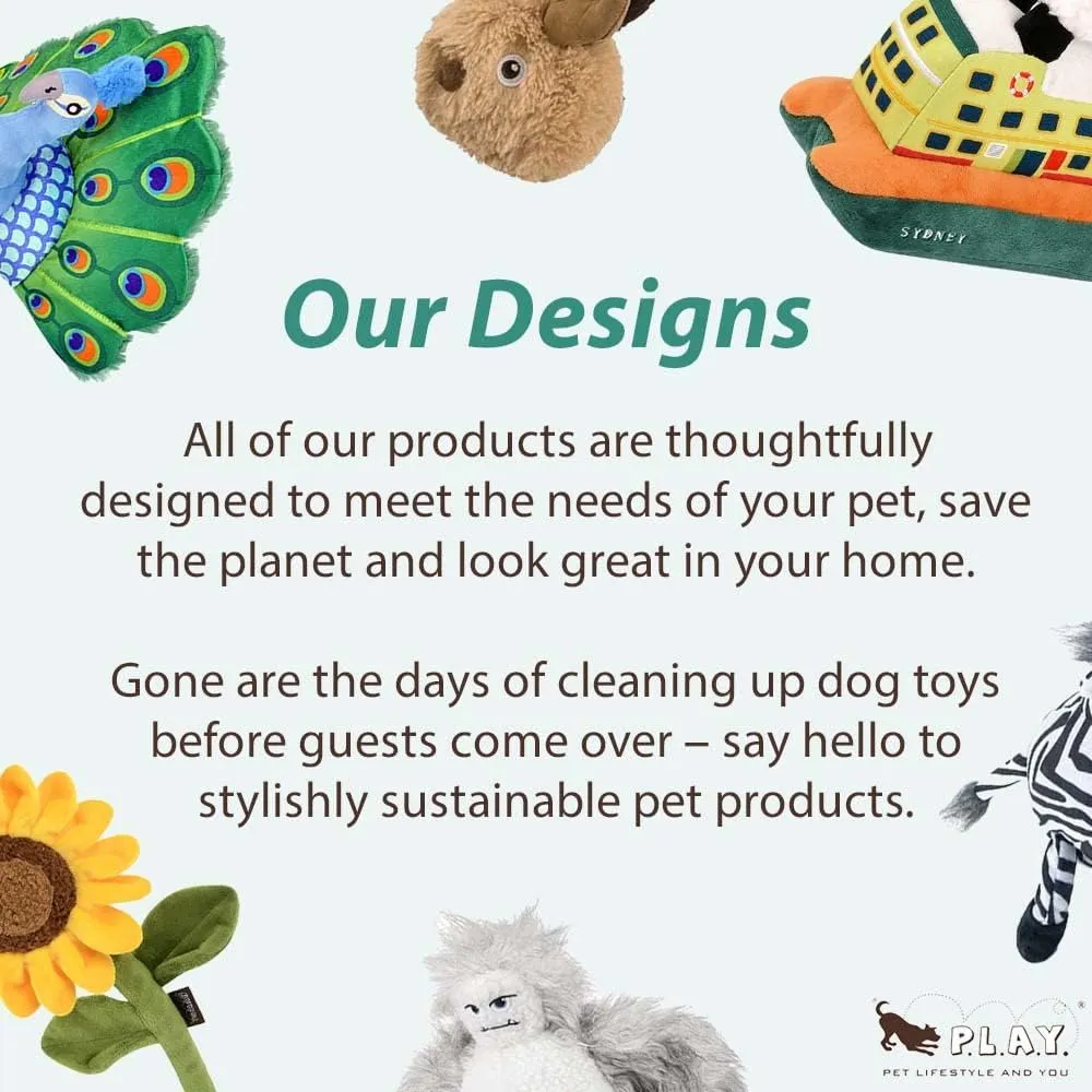 P.L.A.Y. Cute Cat Toys - Holiday & Christmas Themed Organic Catnip Filled Toy, Great for Adult Cats and Kittens - Machine Washable, Recycled Materials, Crinkles, Rattles (Meowy Christmas, Set of 2)